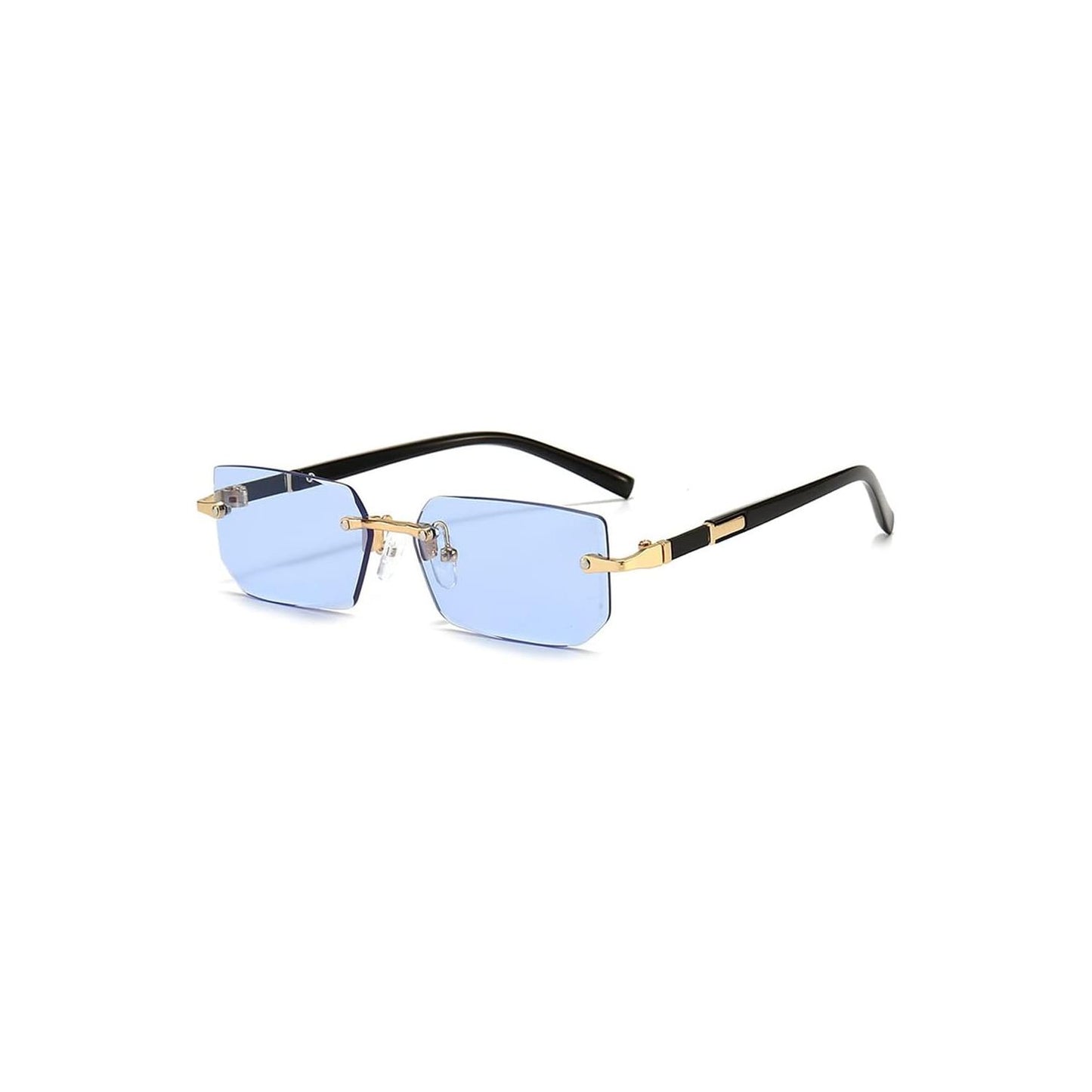 Rimless Rectangle Sunglasses – Unisex Lightweight UV400 Polarized Shades for Driving, Travel & Everyday Use