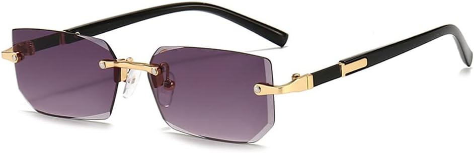 Rimless Rectangle Sunglasses – Unisex Lightweight UV400 Polarized Shades for Driving, Travel & Everyday Use