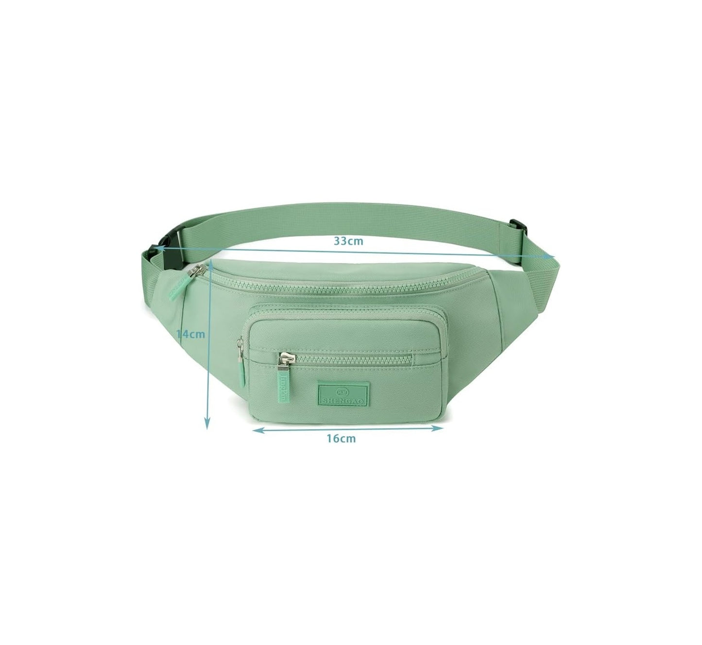 Black Waterproof Bum Bag | Running, Travel & Festival Waist Pack